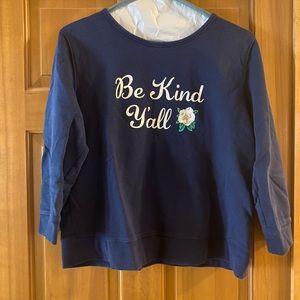 Draper James Navy Blue Sweatshirt